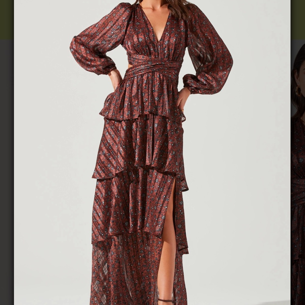 ASTR the Label Anora Floral Tiered Maxi Dress